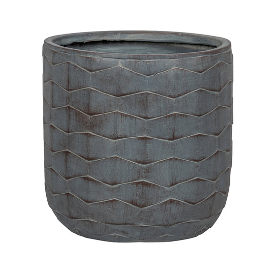  Pot Hiver D45xH45cm, Gris, En Fibre