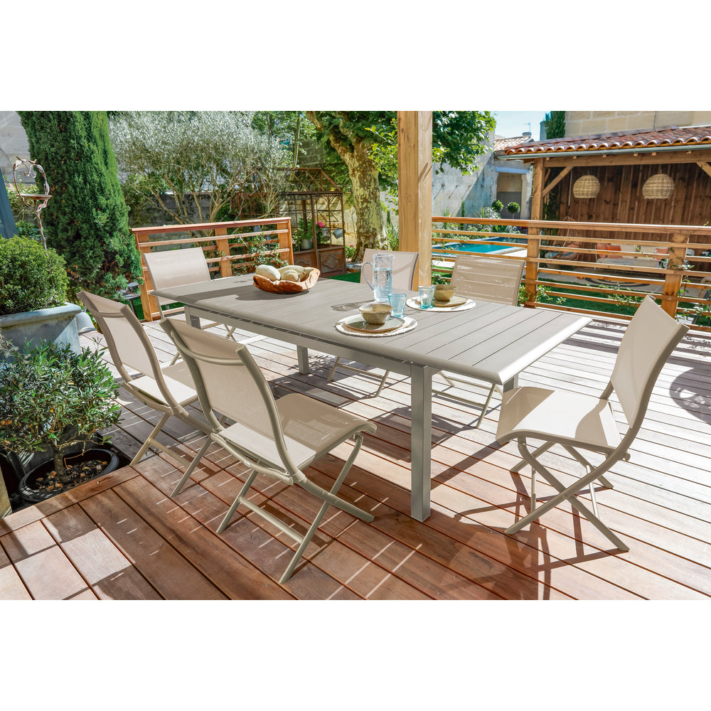  Table Louisiane 187/247x100 Cm Coloris Sand
