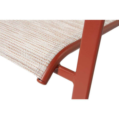  Fauteuil Empilable Ligne ARIES En Aluminium & Toile Coloris Terracotta