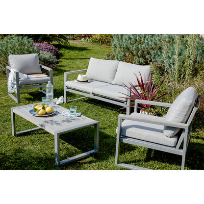  Salon De Jardin AVA - 1 Canapé, 1 Table Et 2 Fauteuils