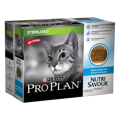  Mousse Au Cabillaud Pour Chat Stérilisé 10x85g