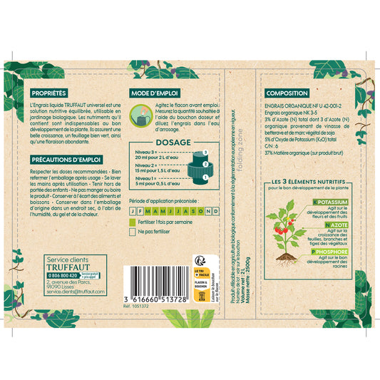  Engrais Liquide Truffaut Universel 2 L