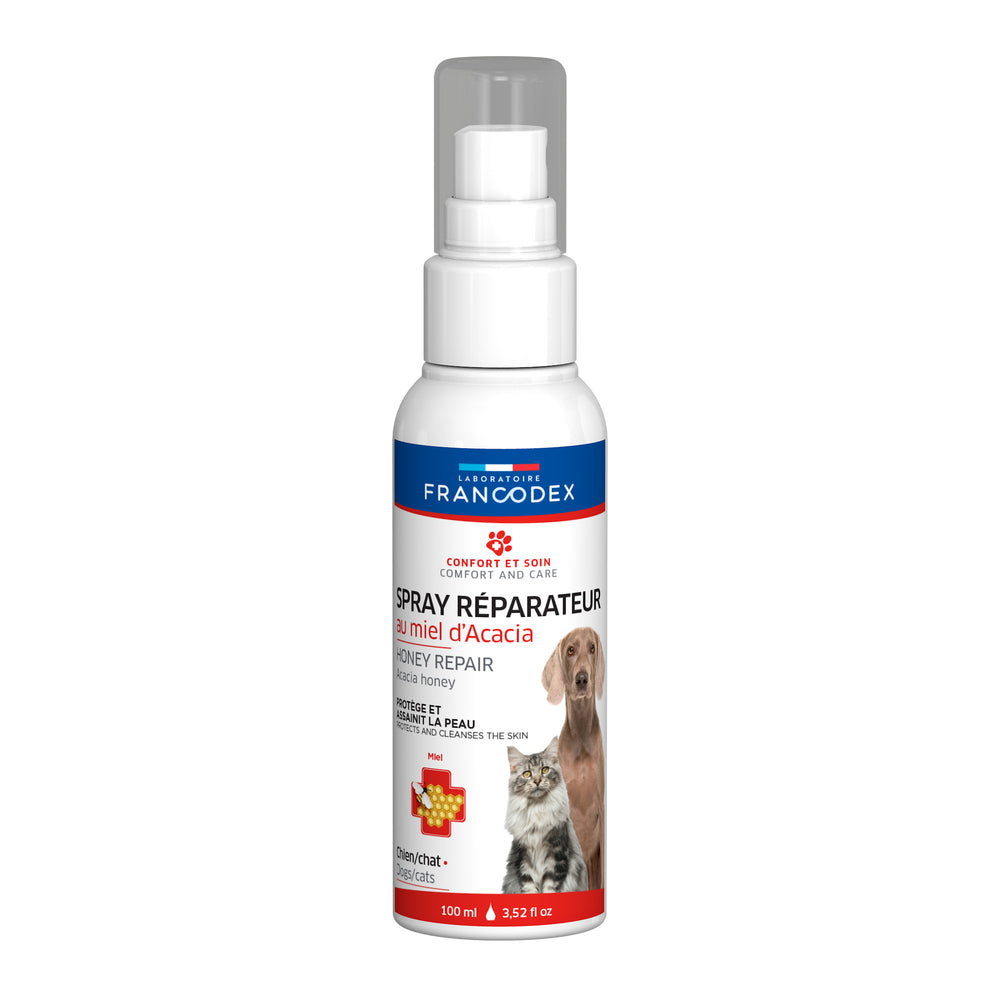  Spray Réparateur Au Miel D'Acacia Pour Chien Et Chat 100ml