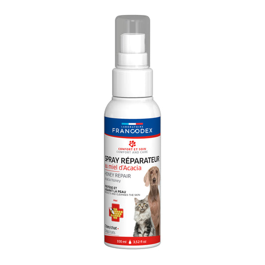  Spray Réparateur Au Miel D'Acacia Pour Chien Et Chat 100ml
