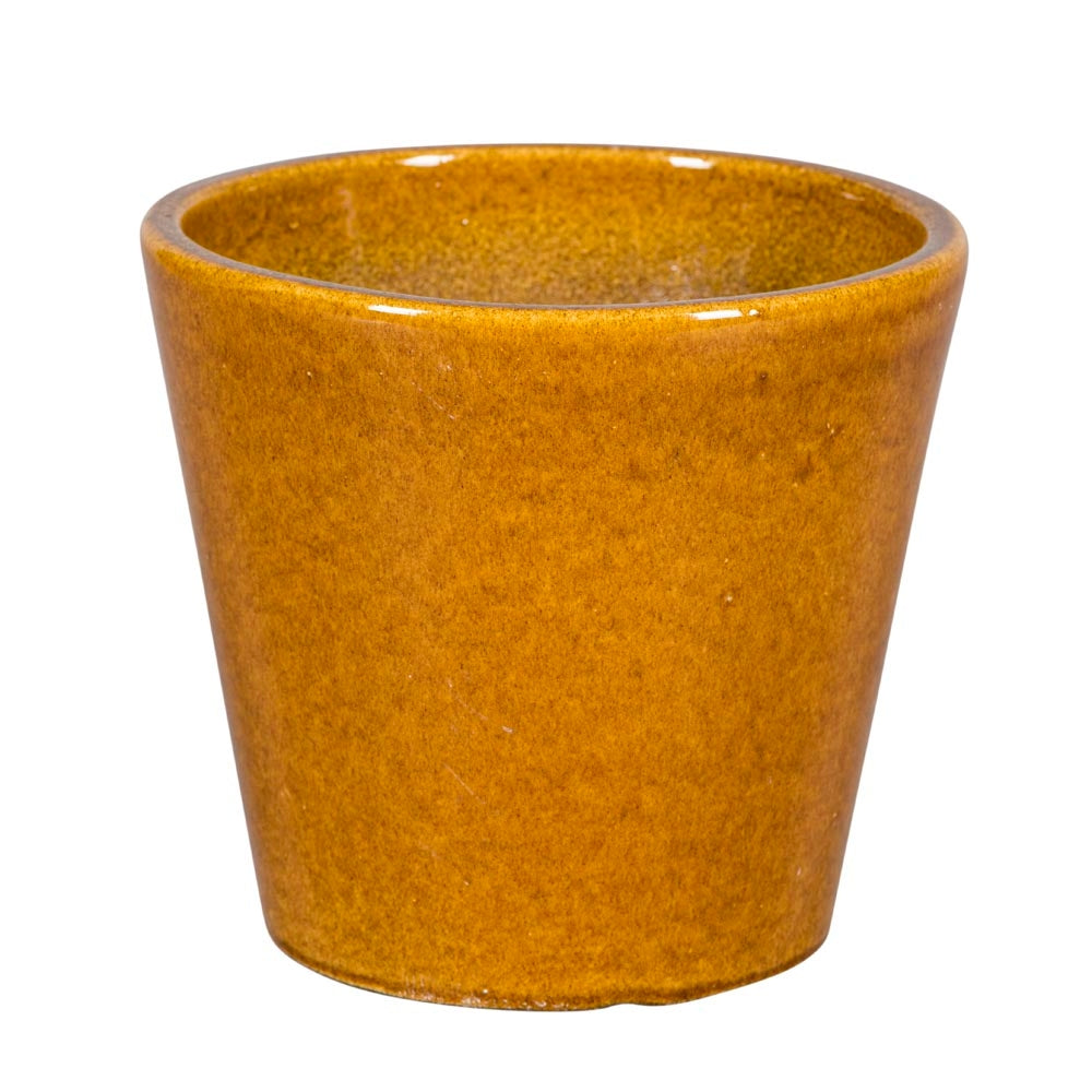  Pot émaillé Shanghai 4-01T Ocre - D.27xH.24cm
