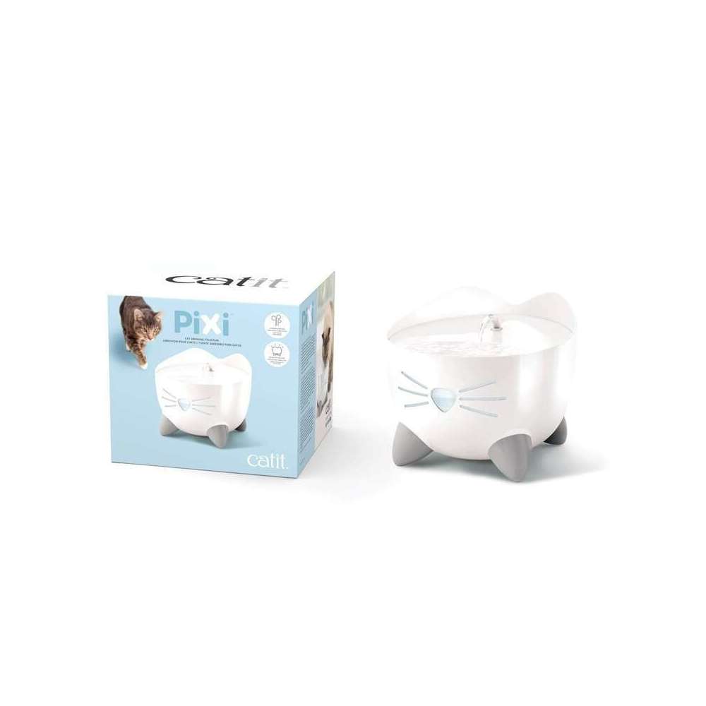  Fontaine à Eau Pixi Blanche Pour Chat 2,5L