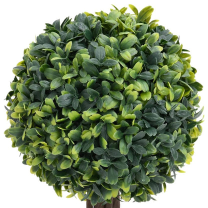 VIDAXL Plantes De Buis Artificiel 2 Pcs Avec Pots Boule Vert 56 Cm