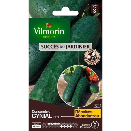  Graines De Concombre Gynial Hybride F1 En Sachet