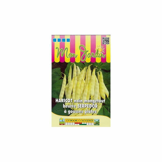  Graines D'haricot Nain Mangetout Beurre Serpedor à Gousses Plates 70g