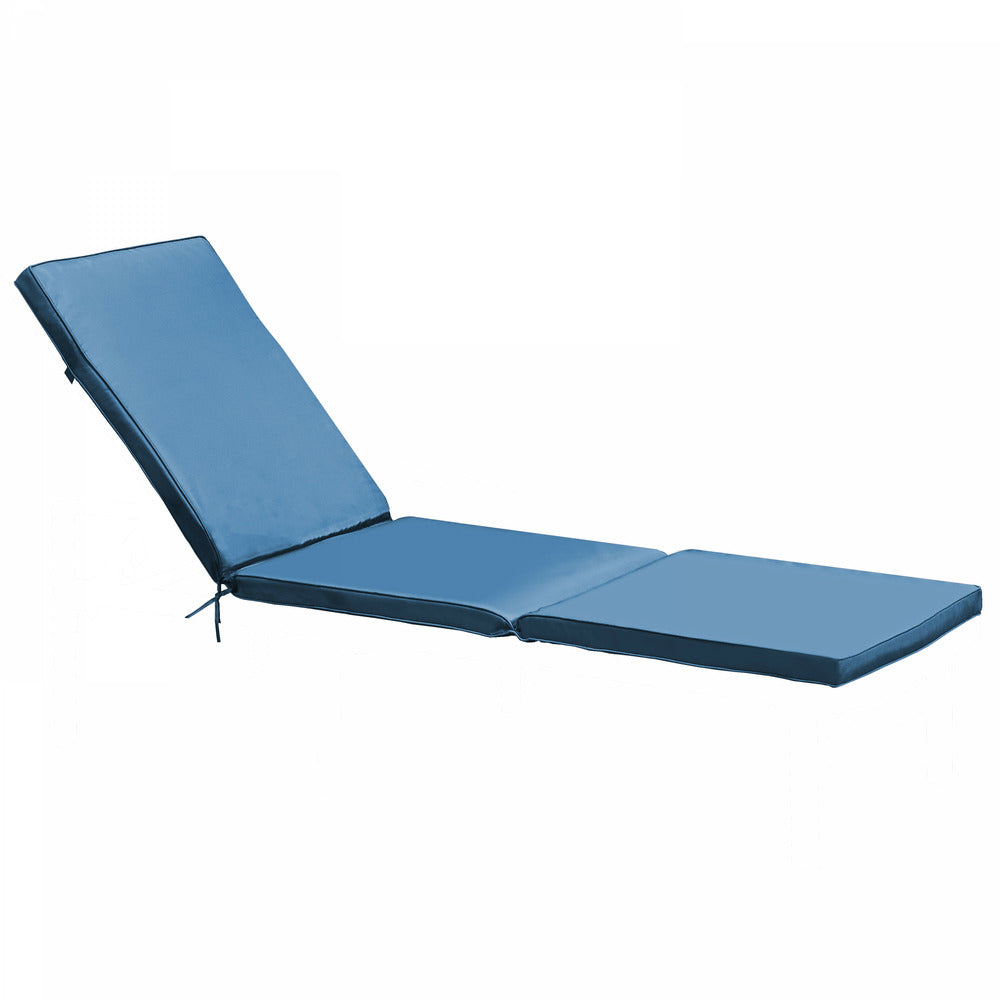 Coussin Bain De Soleil Polyester Bleu Pacific 186x53x5 Cm