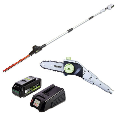  Taille-haies élagueur 2en1 Avec Batterie Lithium 40v 2.5 Ah + Chargeur Warrior