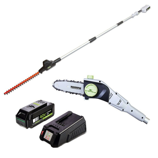  Taille-haies élagueur 2en1 Avec Batterie Lithium 40v 2.5 Ah + Chargeur Warrior