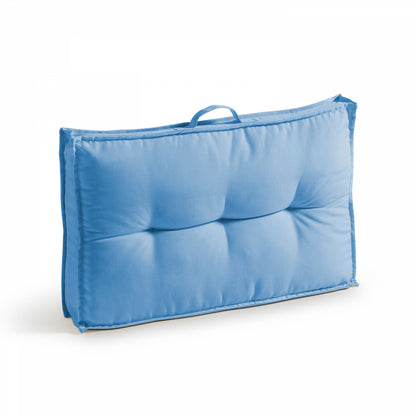  Coussin Palette Dossier Polyester Bleu 60 X 40 X 12 Cm