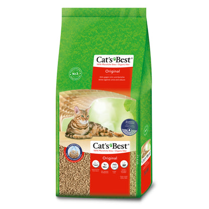  Litière Végétale Agglomérante Pour Chat Cat's Best-17,2 Kg