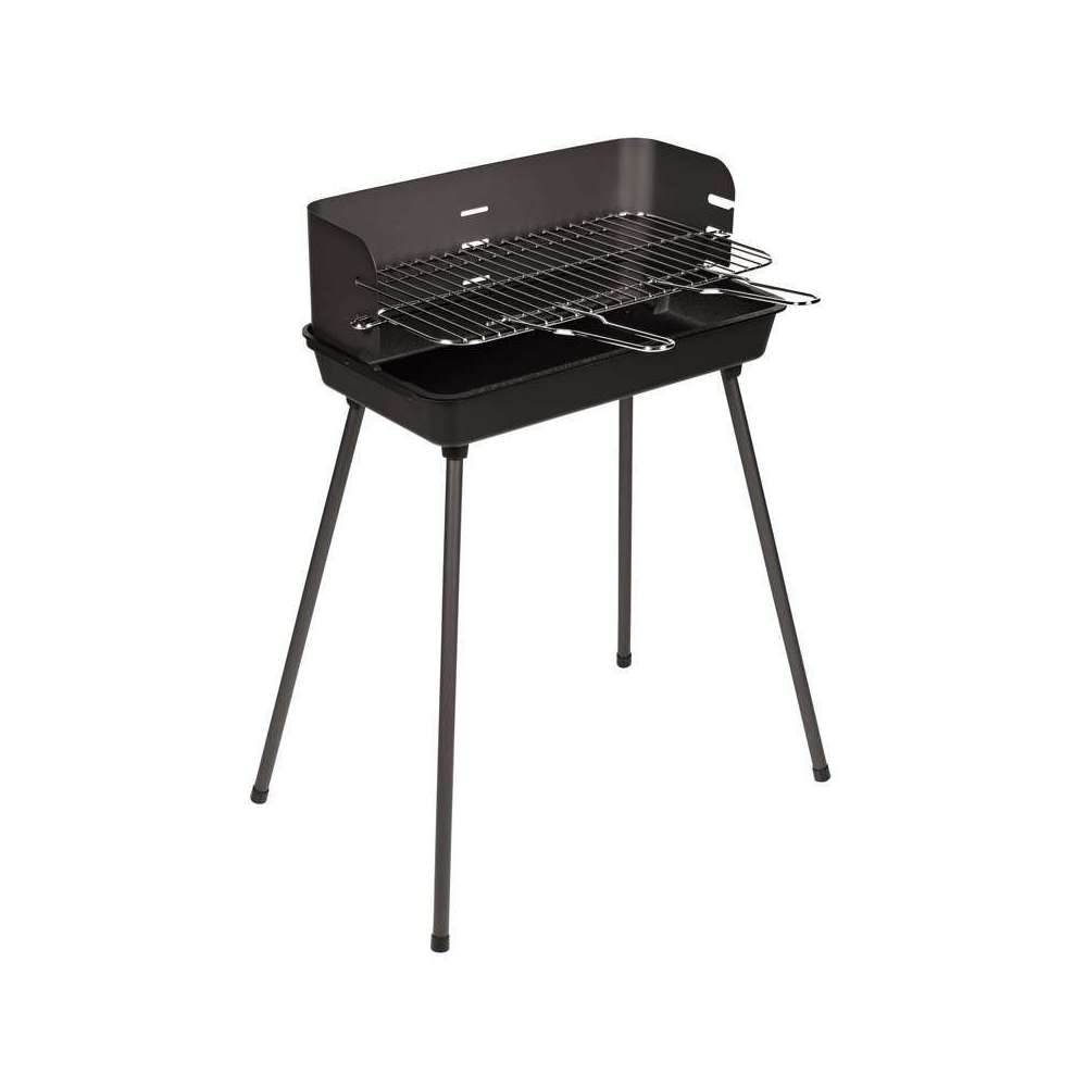  Barbecue Charbon De Bois Tikal Cuve Fonte L 62,5 X L 41 X H 80 Cm