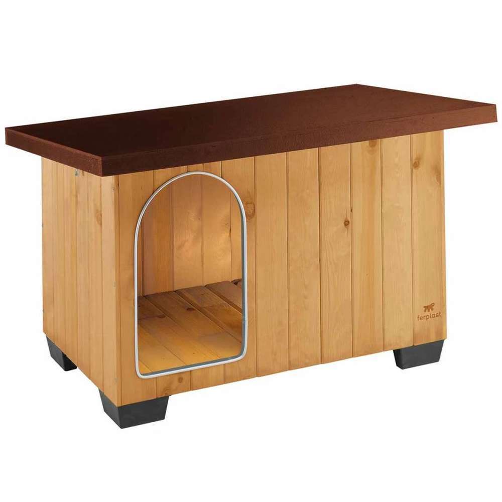 FERPLAST Niche Pour Chiens Baita 80 Marron - 102 X 70 X 65,5 Cm