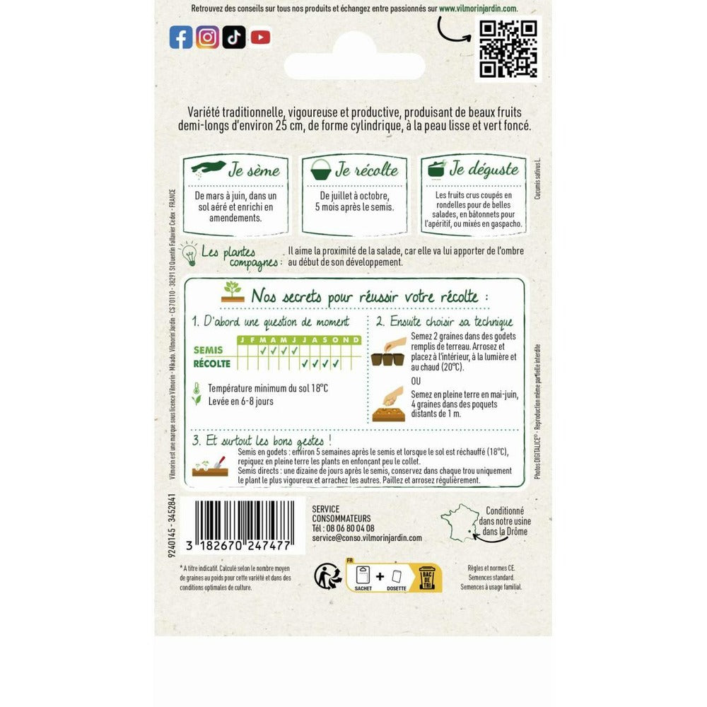  Sachet Graines Concombre Marketer