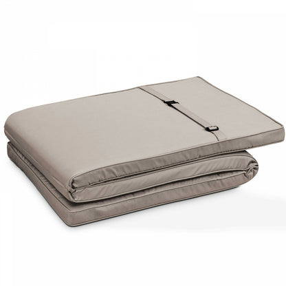  Lot De 2 Coussins Bain De Soleil Polyester Taupe 186x53x5 Cm