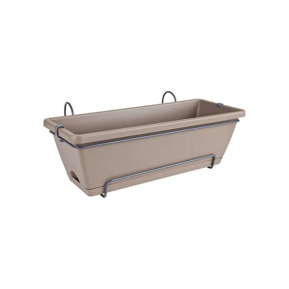 Elho Jardinière Barcelona En Plastique Taupe - L50cm
