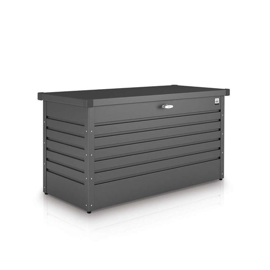 Biohort Coffre De Jardin En Acier Galvanisé, Gris Foncé L.101cm