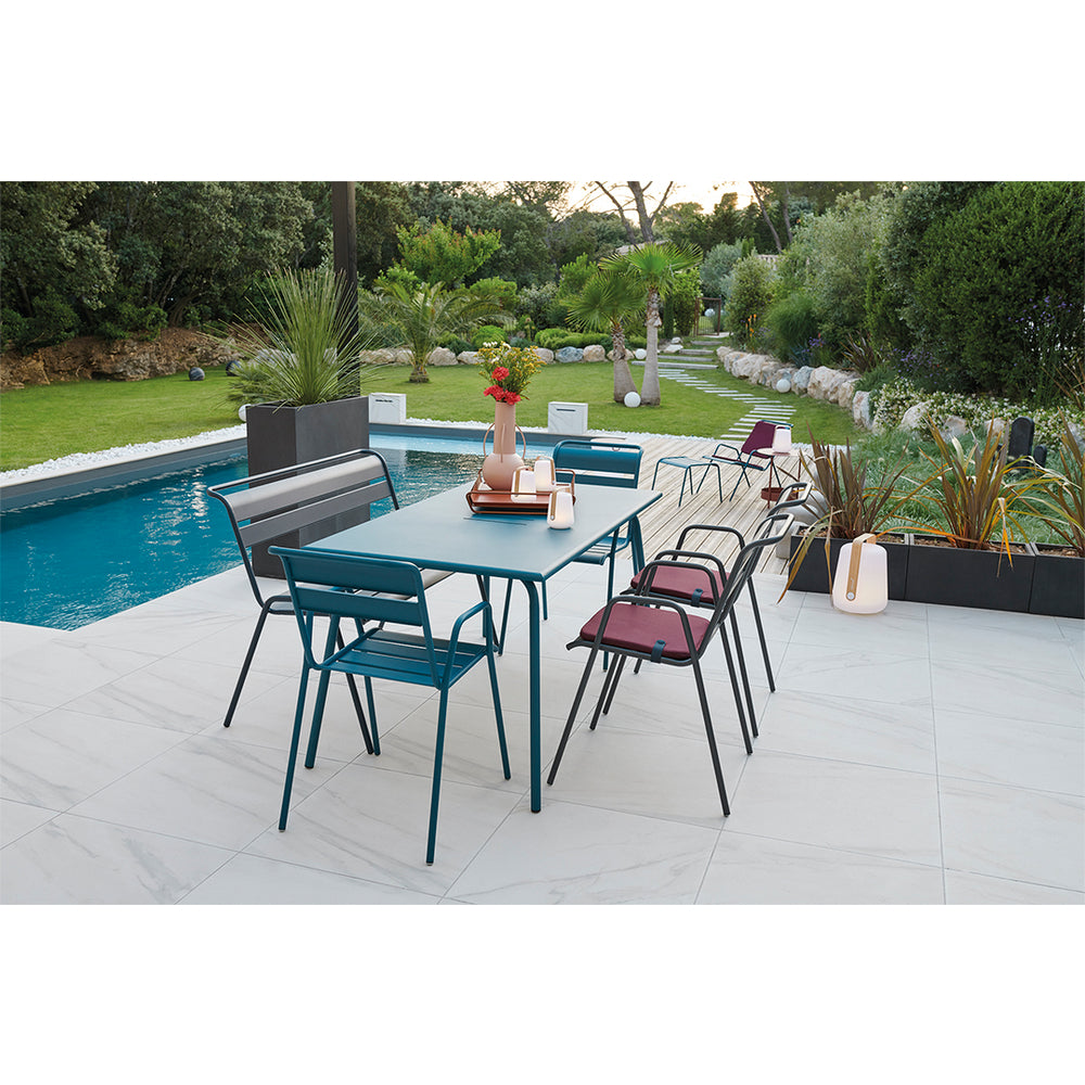  Fauteuil De Jardin Bridge MONCEAU Carbone En Acier - 64,5x52x85 Cm