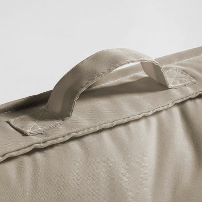  Lot 2 Coussins Palette Dossier Polyester Taupe 60x40x12 Cm
