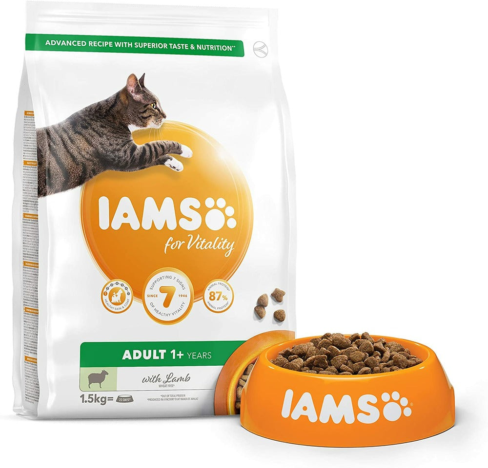 IAMS Croquette Vitality Chat Adult Agneau 1.5kg