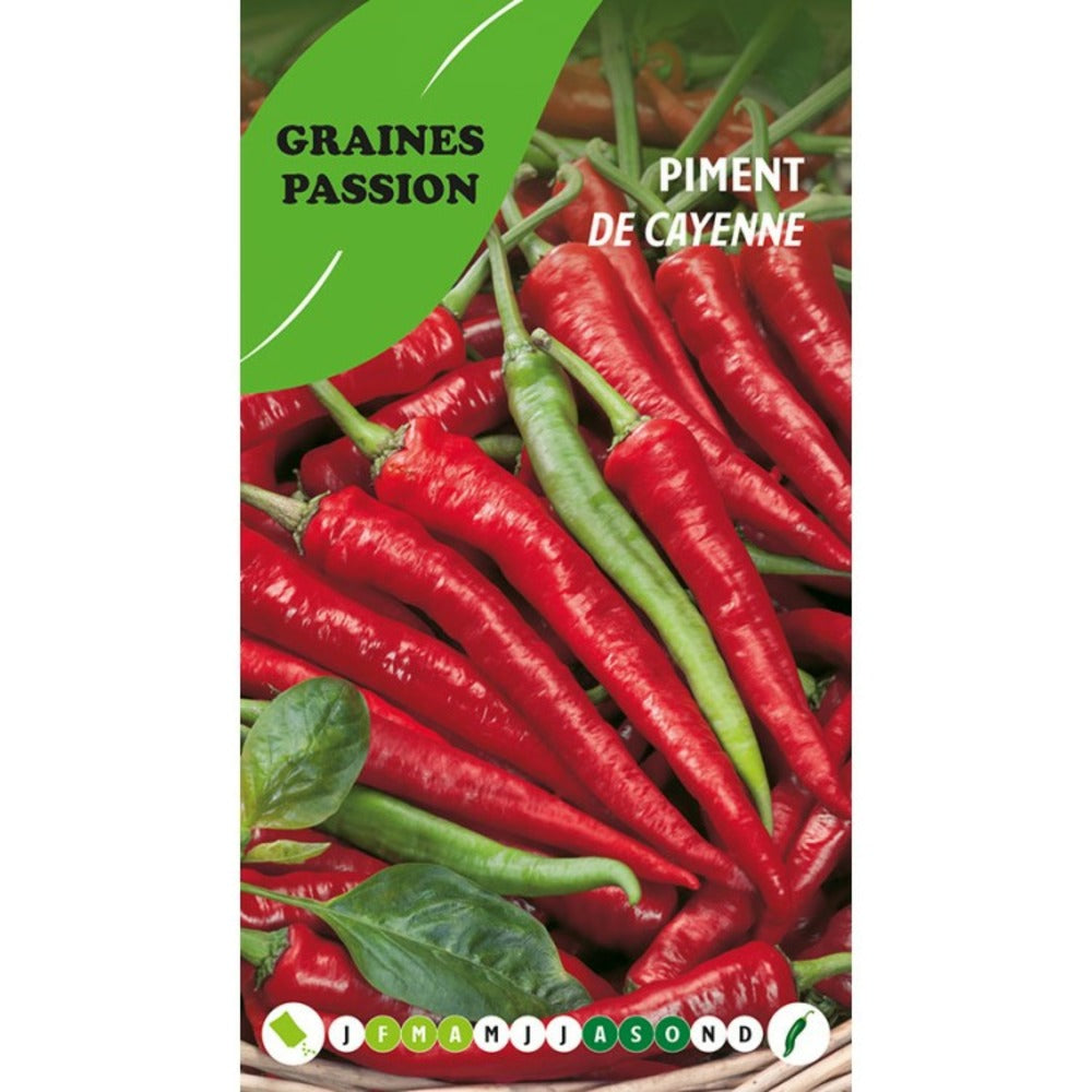  Graines Passion, Sachet De Graines Piment De Cayenne
