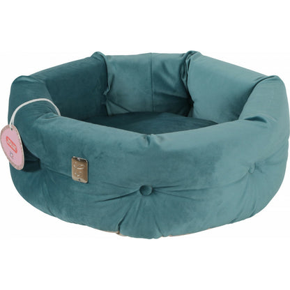 Zolux Corbeille Chesterfield Chambord Vert Paon. Ø 41 Cm. Pour Chats.