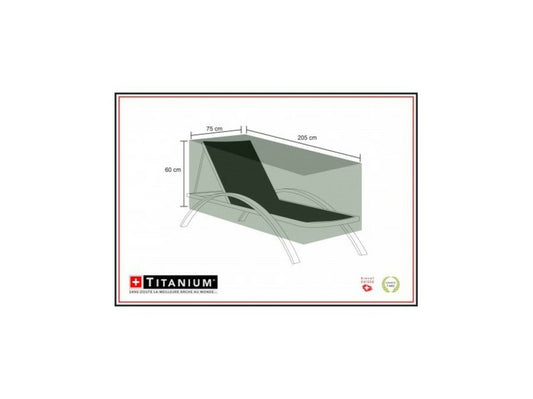 Housse De Protection Pour Chaise Longue 205 X 75 X 68 Cm - Noir