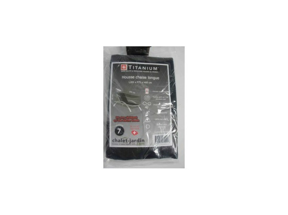  Housse De Protection Pour Chaise Longue 205 X 75 X 68 Cm - Noir