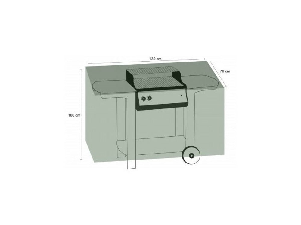  Housse De Protection Pour Barbecue Rectangulaire 130 X 70 X 100 Cm - Noir