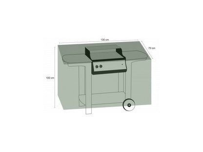  Housse De Protection Pour Barbecue Rectangulaire 130 X 70 X 100 Cm - Noir