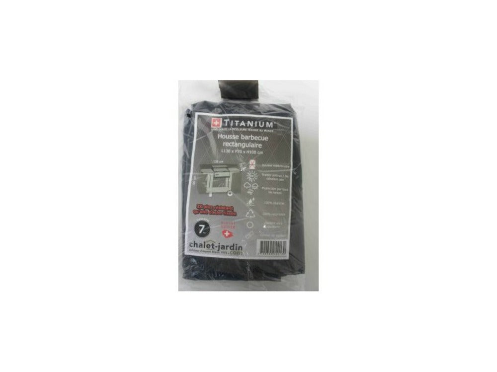  Housse De Protection Pour Barbecue Rectangulaire 130 X 70 X 100 Cm - Noir