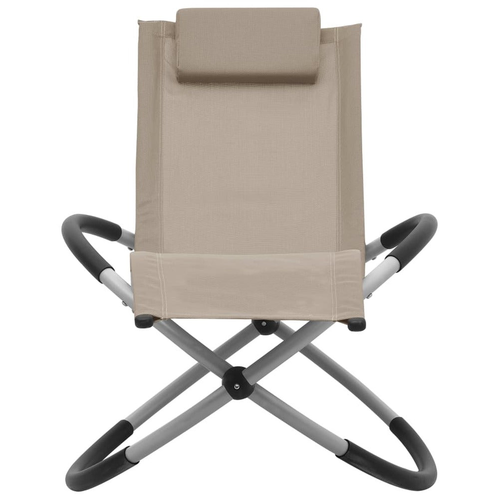 VIDAXL Chaise Longue Pour Enfants Acier Taupe