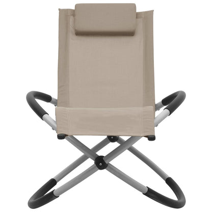 VIDAXL Chaise Longue Pour Enfants Acier Taupe