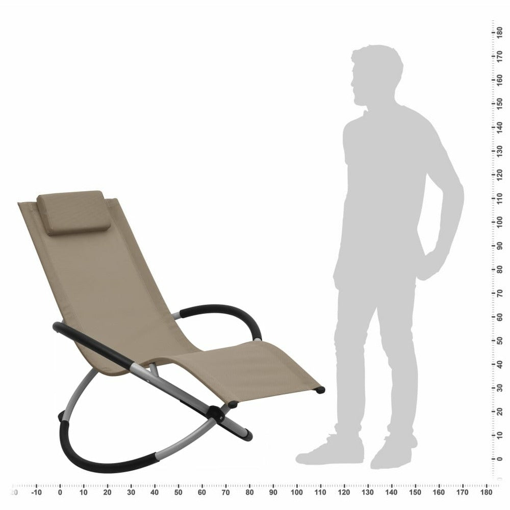 VIDAXL Chaise Longue Pour Enfants Acier Taupe