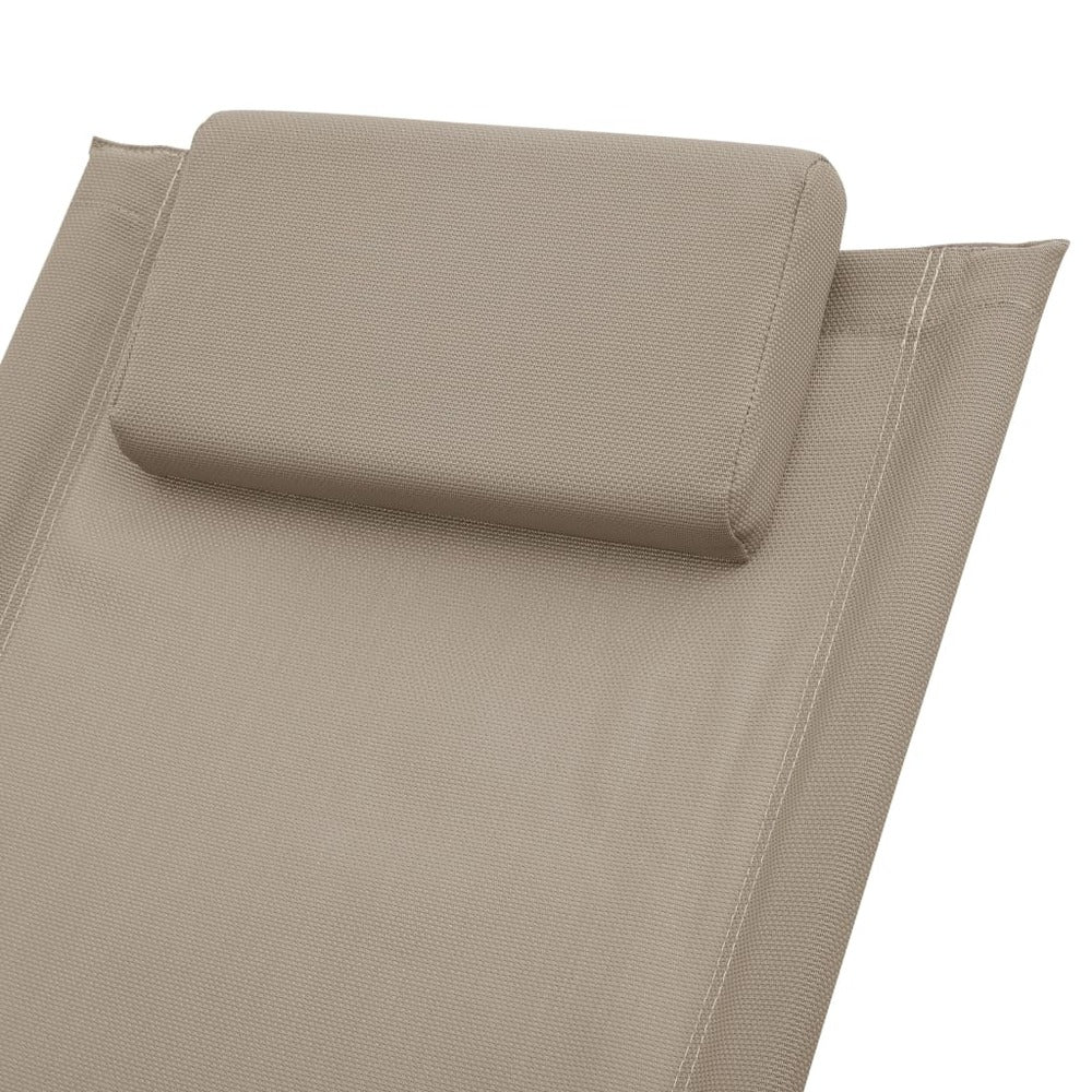 VIDAXL Chaise Longue Pour Enfants Acier Taupe