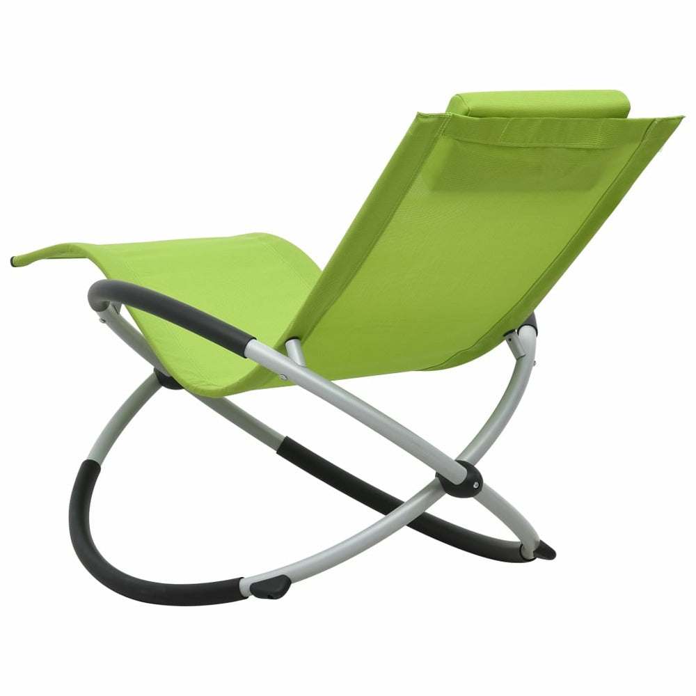 VIDAXL Chaise Longue Pour Enfants Acier Vert