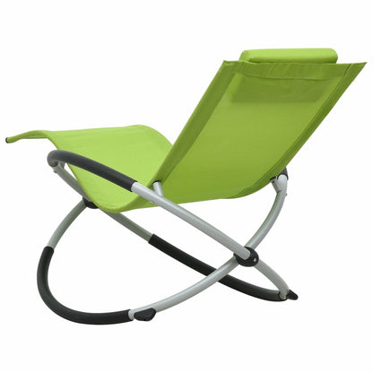 VIDAXL Chaise Longue Pour Enfants Acier Vert