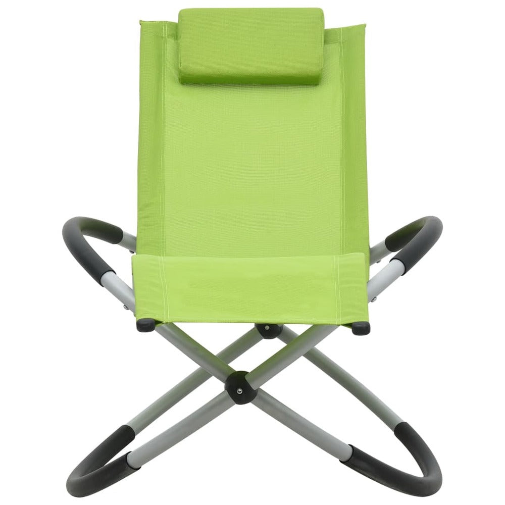 VIDAXL Chaise Longue Pour Enfants Acier Vert
