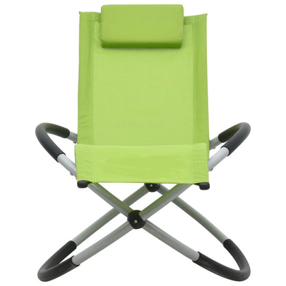 VIDAXL Chaise Longue Pour Enfants Acier Vert