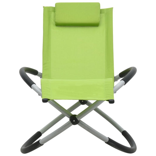 VIDAXL Chaise Longue Pour Enfants Acier Vert