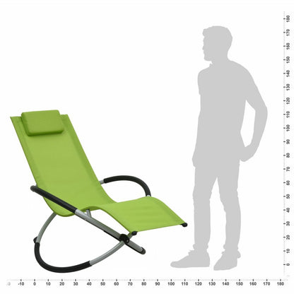 VIDAXL Chaise Longue Pour Enfants Acier Vert