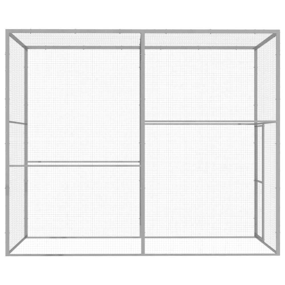 VIDAXL Cage Pour Chat 3x1,5x2,5 M Acier Galvanisé