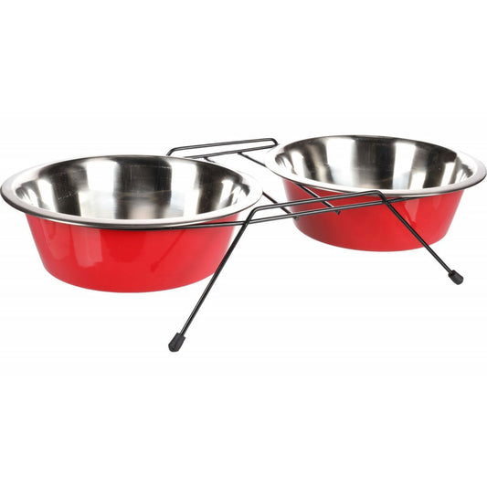  Ecuelle Duo ø 25 Cm. 2500 Ml. Avec Support Arjun. Xl. Pour Chien