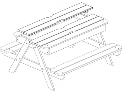  Table Pique-nique Avec Bac à Sable Intégré "kid"