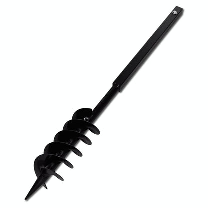 VIDAXL Tarière De Sol Avec Mèche De Tarière Spirales 100 Mm Acier Noir