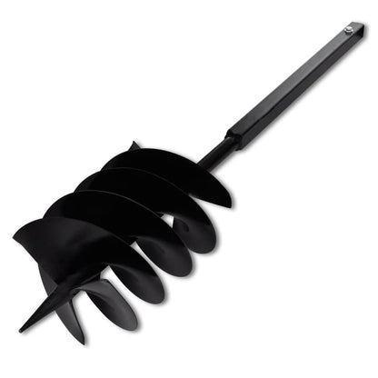VIDAXL Tarière De Sol Avec Mèche De Tarière 200 Mm Acier Noir