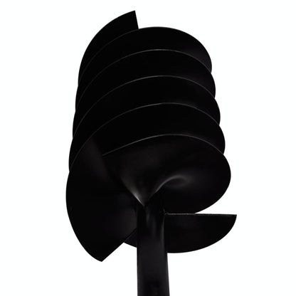 VIDAXL Tarière De Sol Avec Mèche De Tarière 200 Mm Acier Noir